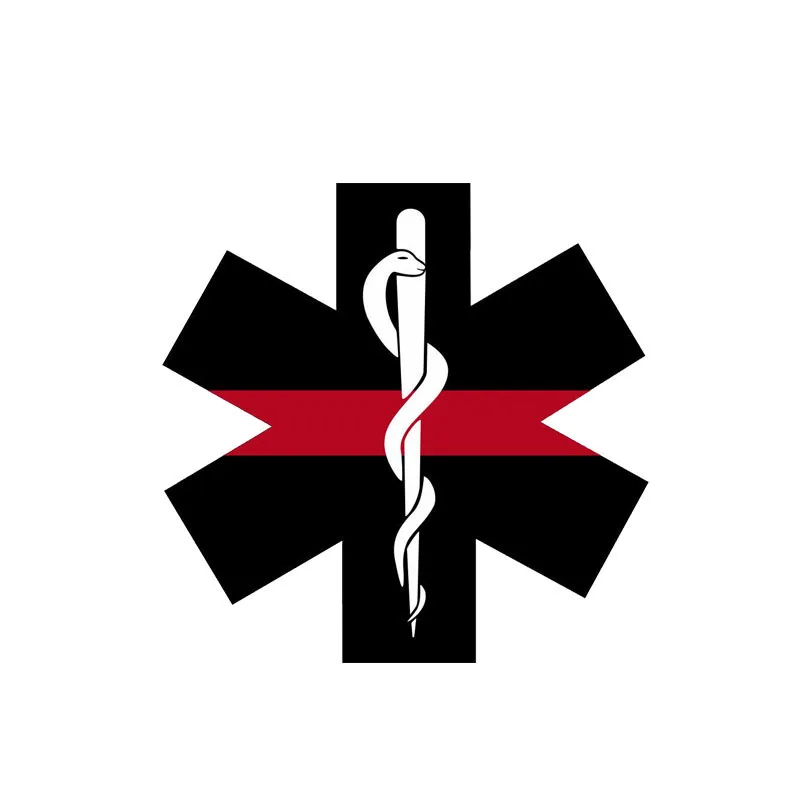 

Reflective Vinyl Cover Scratches Firefighter Star of Life Color Car-Sticker Decals Bumper Window Bodywork Interior KK12*12cm