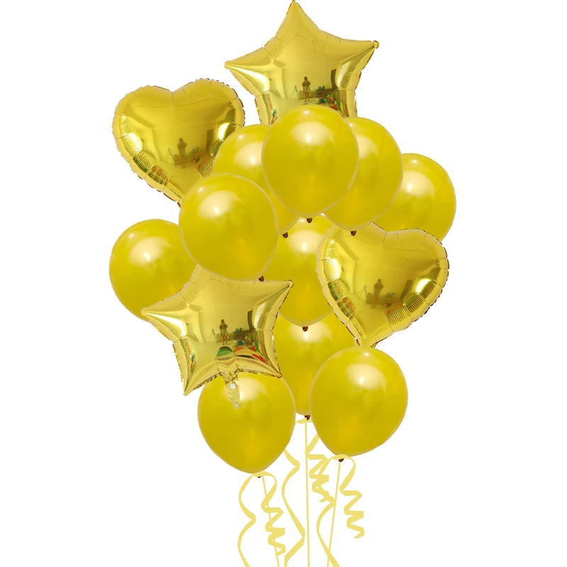 

14pcs/set 18inch Heart Star Foil Balloons 12inch Pearl Latex Air Globos Wedding Birthday Party Decoration Baby Shower Supplies