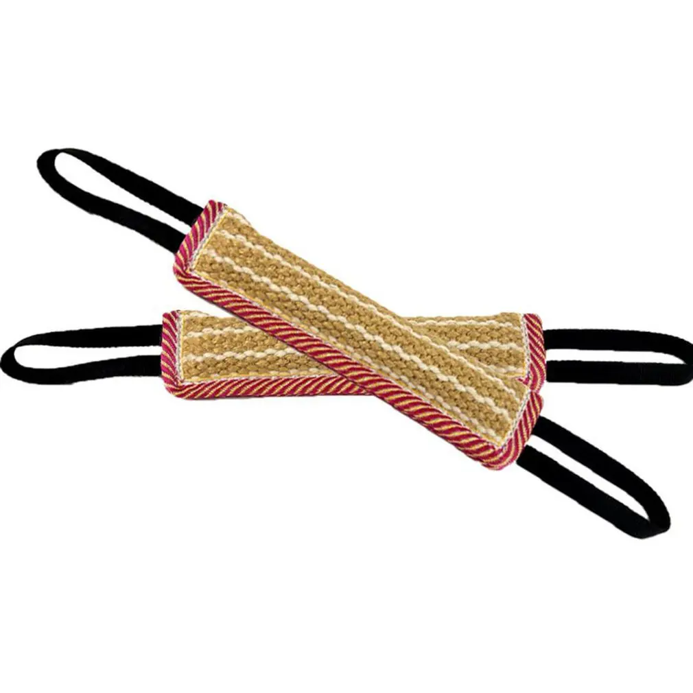 

Durable Dog Training Tug Toy Bite Pillow Jute Bite Toy Sleeve with 2Rope Handles Large Dog Training Interactive Play Chewing Toy
