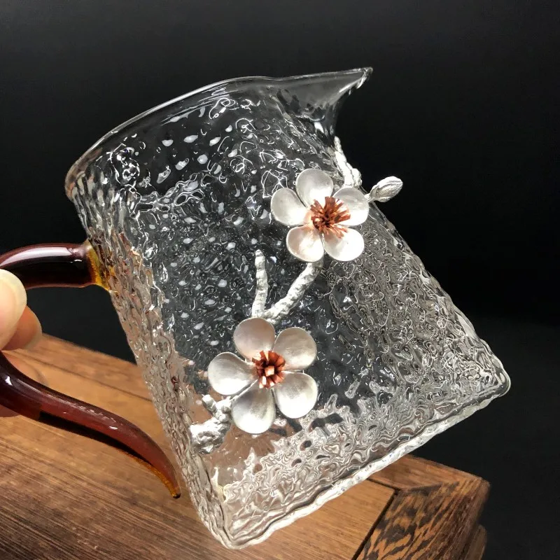 320 мл японская стеклянная чайная чашка ручная работа креативная слива с длинным