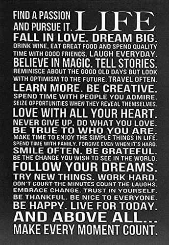 

DIBIEUR Life Poem Thanksgiving Day Christmas Vintage Tin Metal Sign Pub Club Cafe Bar Home Wall Art Decoration Poster 20 X 30