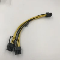 2 pieces pci e 6pin to dual 8pin62 cable graphics card power cable video card adapter power splitter supply cable 20cm