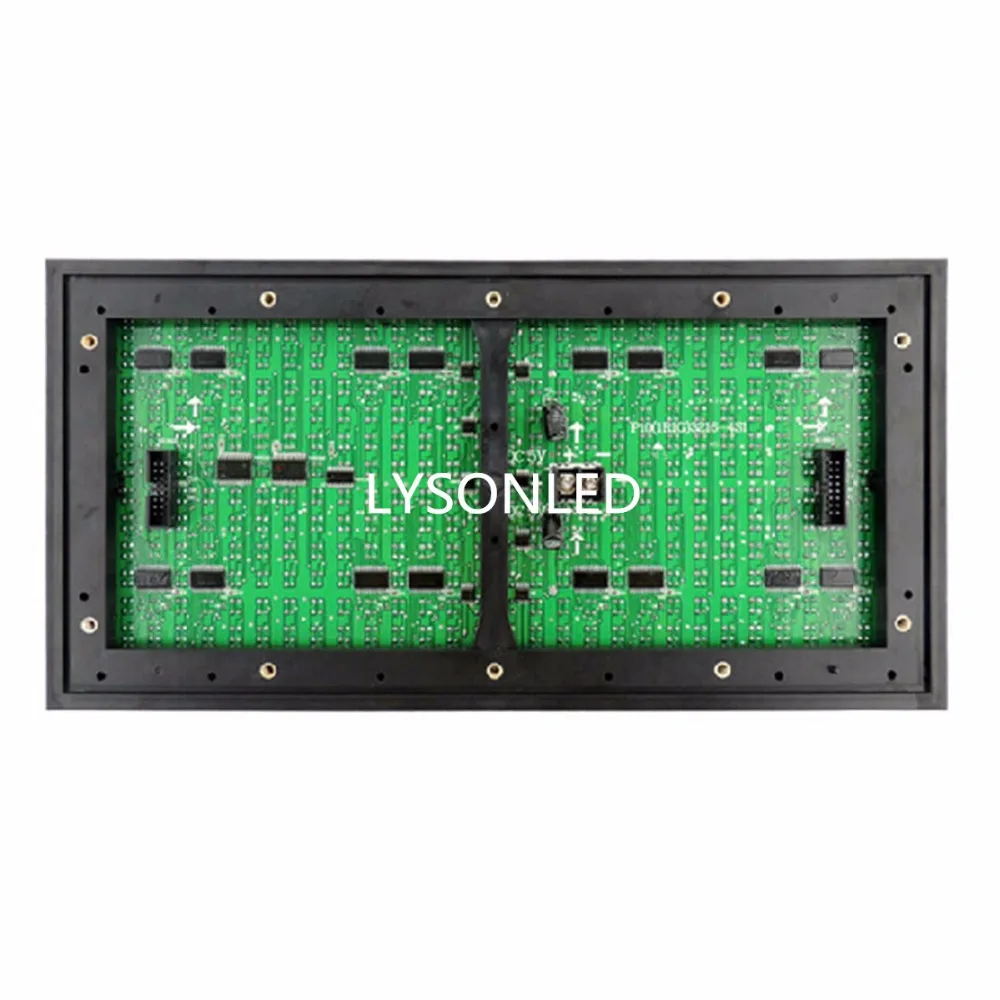 LYSON светодиодный высокой яркости Высокая скорость информации о движении светодиодный дисплей P10 двухцветный наружный светодиодный модуль 320x160 мм 1/4 сканирование красный+ зеленый