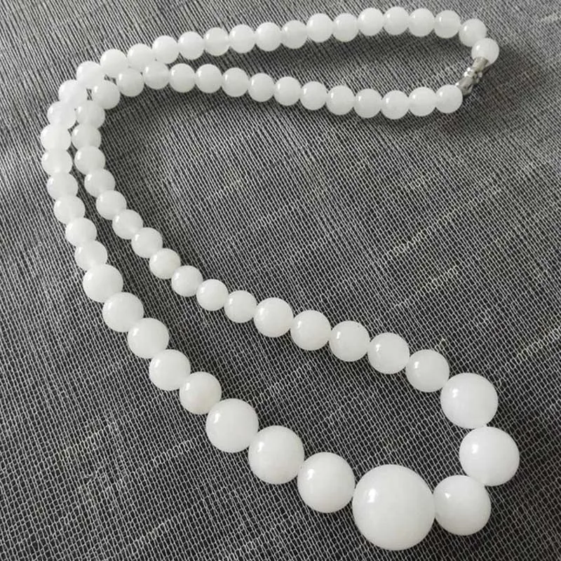 

Natural Agate Beaded Necklace Engagement Anniversary Wedding Jades Lucky Amulet Gifts Women Men Chalcedony Chokers Necklaces
