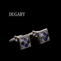dugary luxury shirt cufflinks for mens brand cuff buttons cuff links high quality square crystal abotoaduras jewelry gemelos
