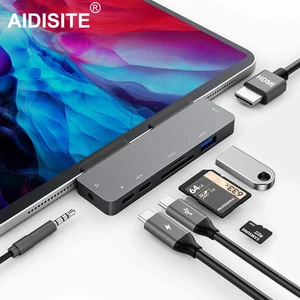 aidisite usb c hub adapter 7 in 1 usb 3 1 type c hub with hdmi sdtf pd charging splitter for ipad macbook pro air huawei pc free global shipping