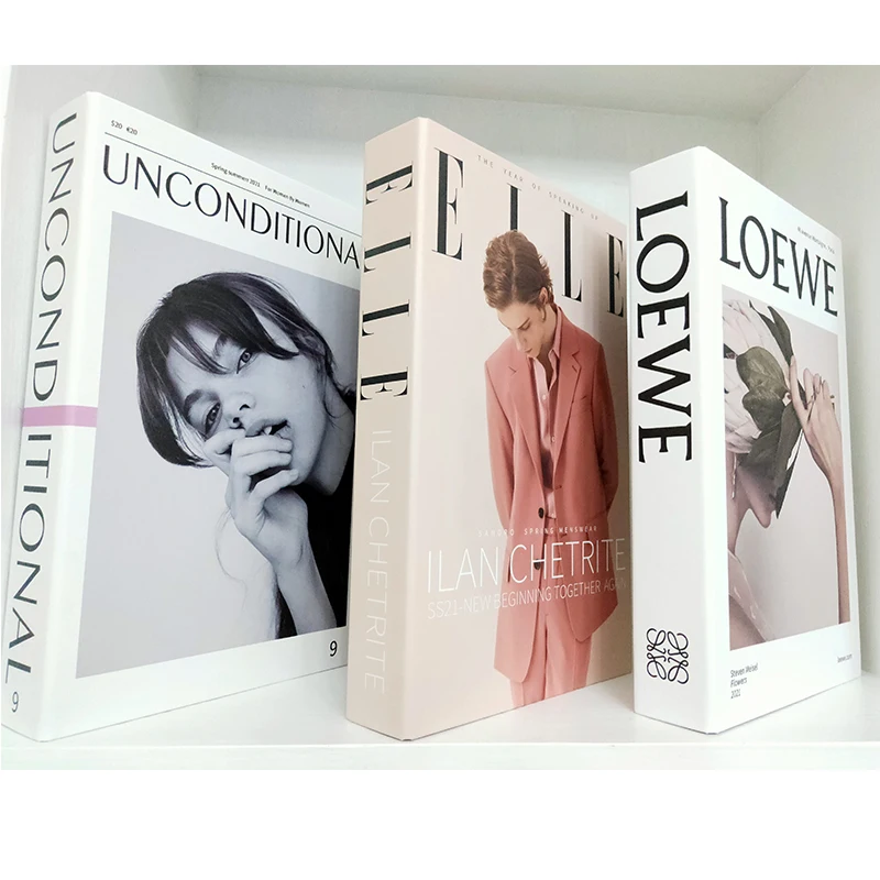 

Ins Fashion Fake Books for Decoration Home Decor Coffee Table Book Simulation Prop Book Model Hotel Room Unopenable Box Book