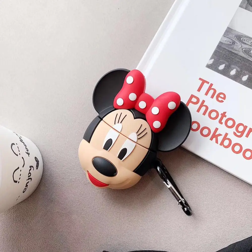 K Для AirPods 1 чехол 3D милый мультяшный Дейзи Дональд поросенок Микки Минни беспроводной Чехол для наушников для Apple Airpods 2 Earpods оболочка - Цвет: K
