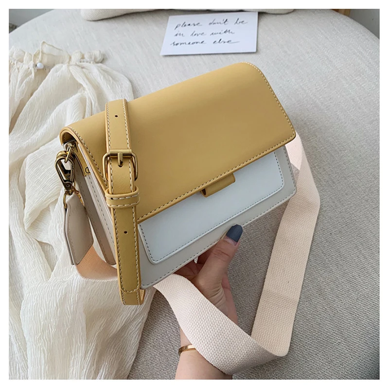 Женская модная сумка на плечо из искусственной кожи маленькая через с клапаном