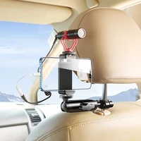 adjustable holder for auto car back seat headrest mounting stand support for 5 7 inch for gopro om5 4iphone samsung mobile phone