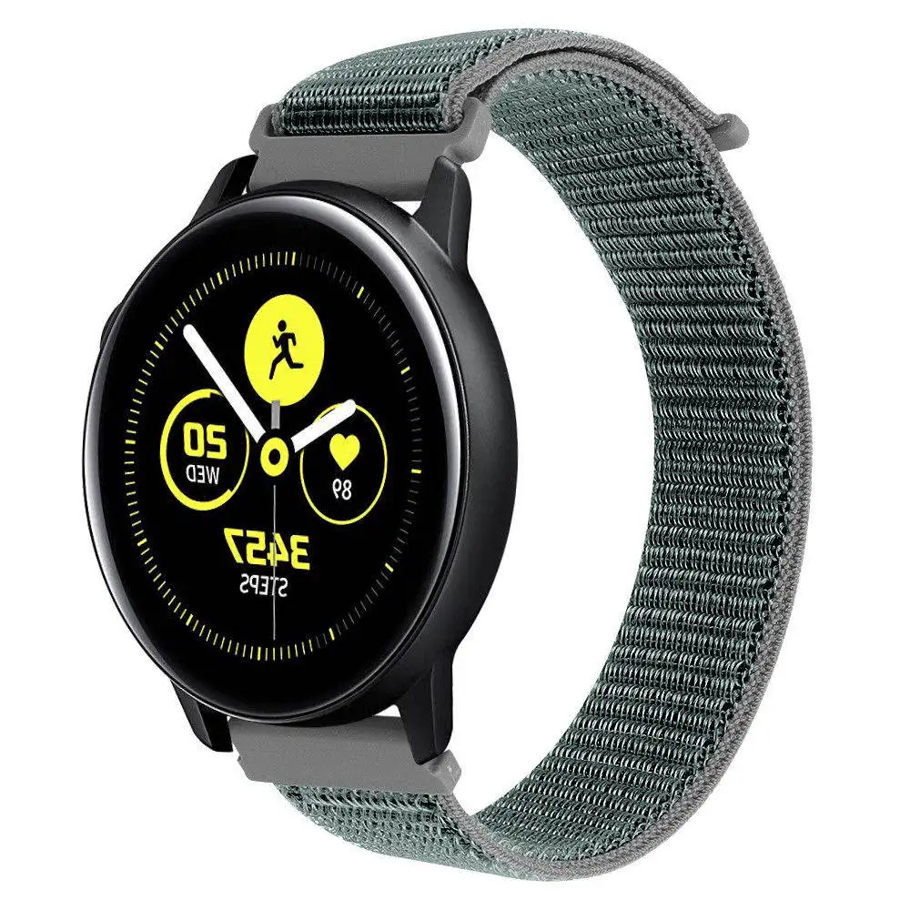 Красочные спортивные часы с нейлоновым ремешком для Galaxy watch active smart watch ремешок для samsung Galaxy 42 мм ремешок для замены часов 20 мм