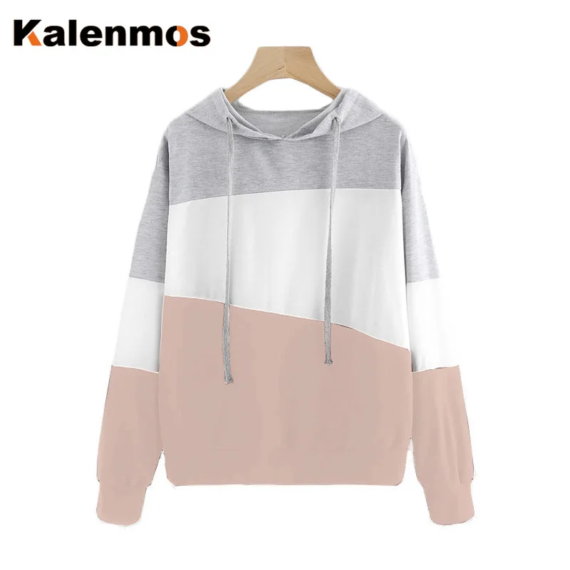 Уличная одежда полосатые теплые толстовки осенняя длинный рукав шнуровка