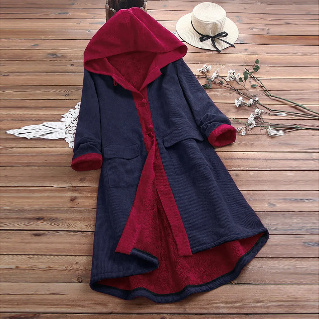 Женская куртка Womail зимняя теплая Вельветовая плюшевая с длинным рукавом