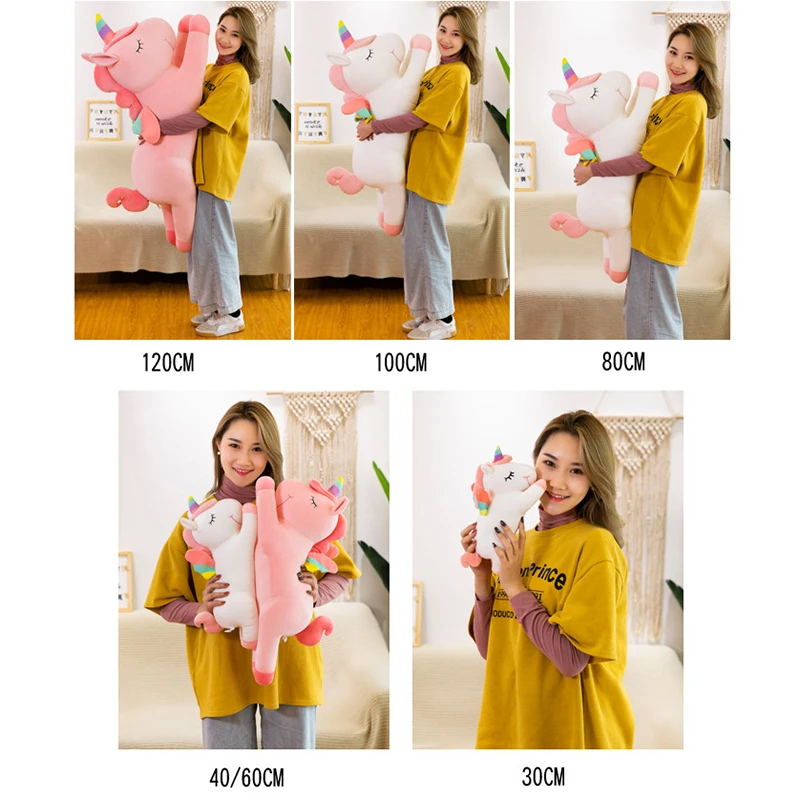 

30-60cm Kawaii Giant Unicorn Plush Toy Soft Stuffed Unicorn Soft Dolls Animal Horse Toys For Children Girl Pillow Birthday Gifts