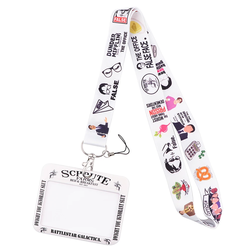 

DZ2072 The Office tv show Novel Key lanyard Keychain Personalise Office ID Card Pass Mobile Phone Key Ring Badge Holder Jewelry