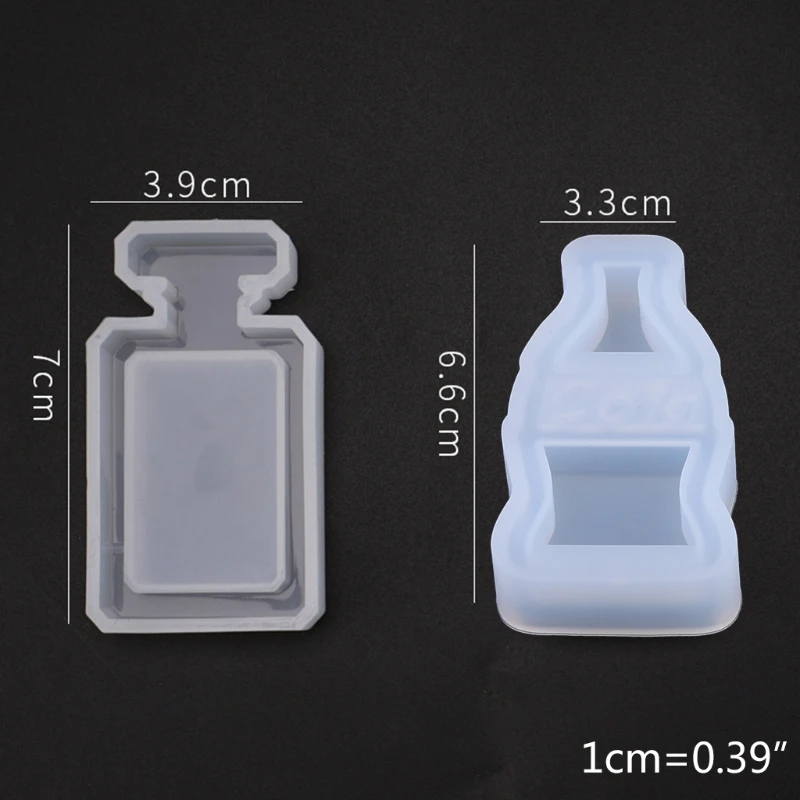 

13MC Crystal Epoxy Resin Quicksand Mold Milk Tea Coke Perfume Bottle Silicone Mould