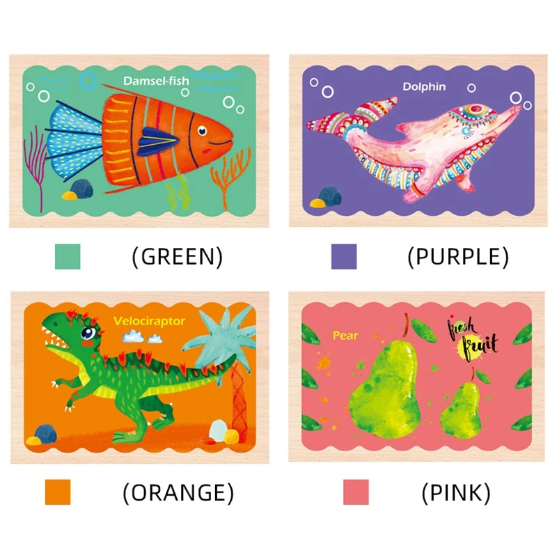 

Double-Sided Puzzles Jigsaw Toys Strip-Shaped Puzzles for Toddlers Kids (32 Pcs & 8 Patterns)