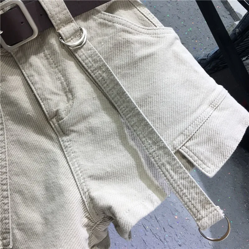 

Plus Size Shorts Womens 5XL Daily Denim Solid Pockets Asymmetrical Simple Vintage Chic Popular Hot Saled All-match Simple Chic