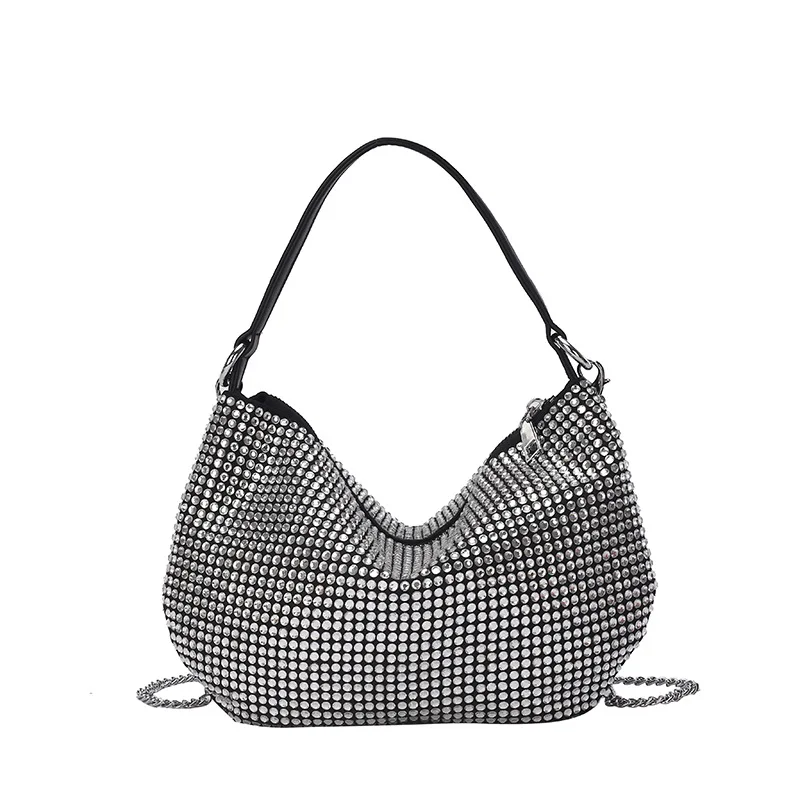 

New 2020 women's bag rhinestone bag full of street trends hand-held shoulder armpit bag