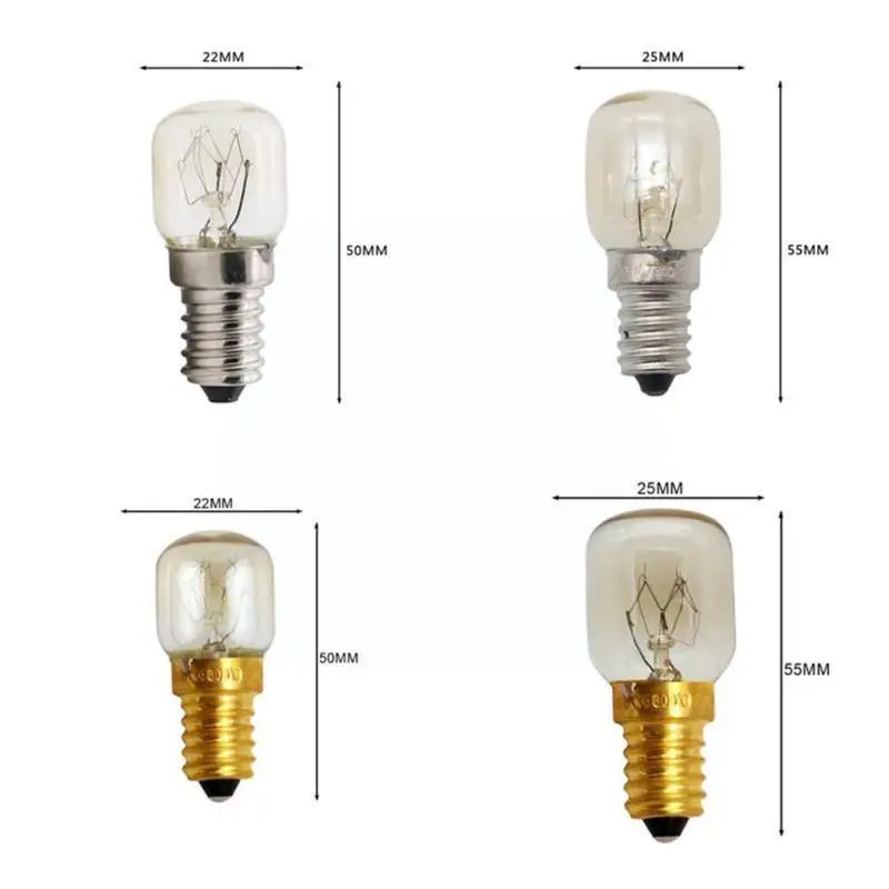 

220-240V E14 Oven Bulb 15W 25W High Temperature Resistance Microwave Incandescent Threaded Bulb Lamps I8F2