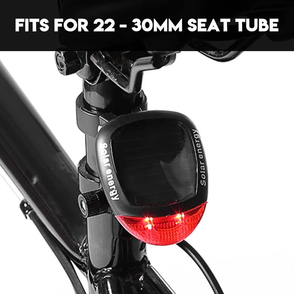 

High Bright Bicycle Taillight Solar Powered LED Bike Light Waterproof Cycling Night Safety Warning Flashing Rear Light Back Lamp