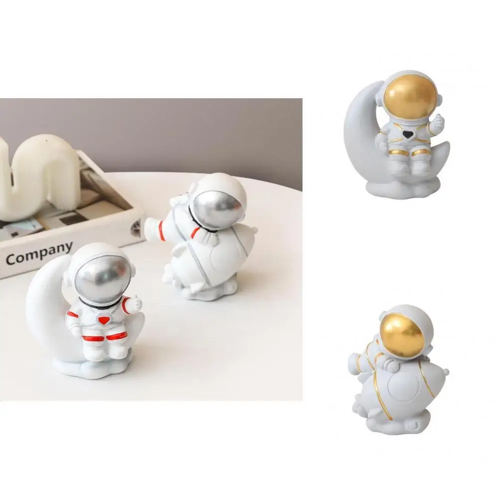 

Long Lasting Wonderful Art Craft Astronaut Figurine Lightweight Astronaut Toy Clear Printing for Office