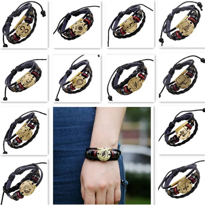 Винтаж 12 Созвездие ювелирных изделий Козерога Водолей рыбы Овен Телец Gemini Рак Leo