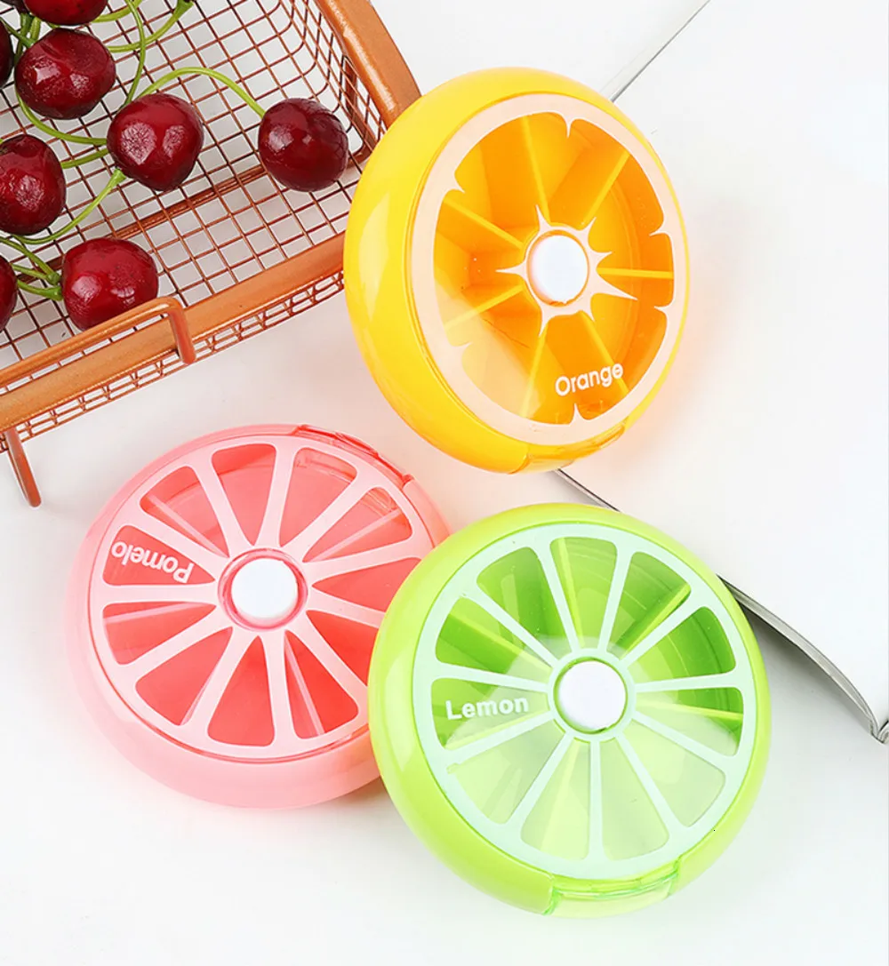 7 уход за днем лекарство таблетки мини коробка для хранения в форме фруктов