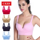 Новинка 2021, женские спортивные бюстгальтеры CXZD, рубашка, нижнее белье для фитнеса и бега, мягкий бюстгальтер, укороченный спортивный топ, нижнее белье, бюстгальтер пуш-ап без косточек