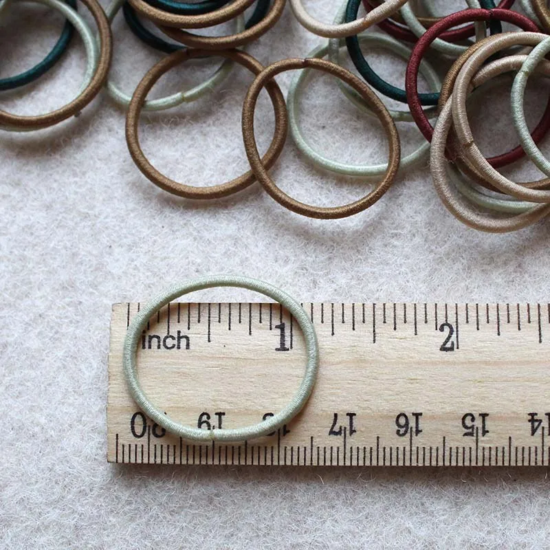 100 шт. / лот 3СМ Аксессуары для волос девочек Резинки Scrunchy Эластичные резинки Детские головные уборы Декорации Завязки для волос Гумка для волос на.