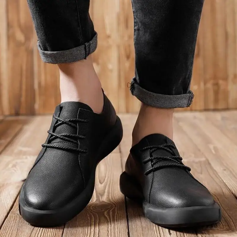 Мужские модельные туфли на плоской подошве мужские формальные винтажные из