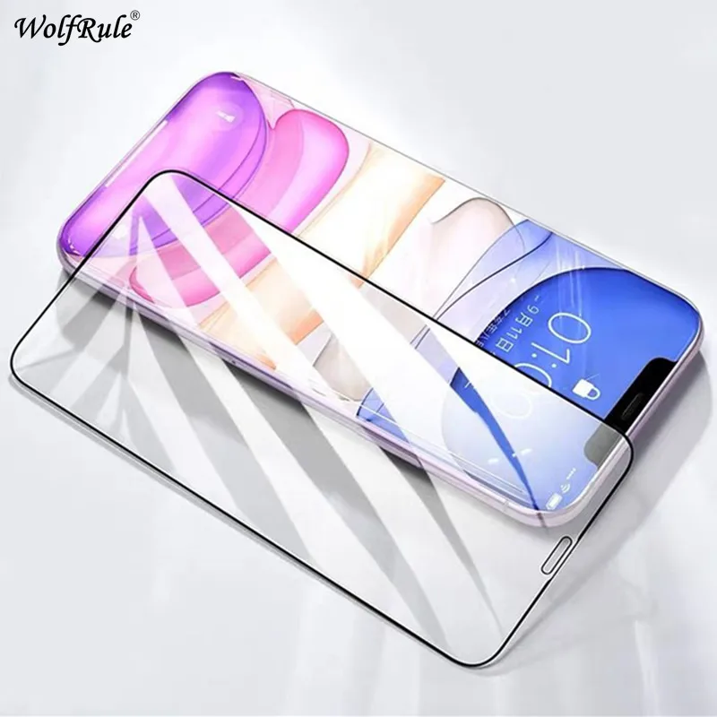 2 piezas de vidrio para iPhone 11 Pro Protector de pantalla cubierta completa de pegamento vidrio templado para Apple iPhone 11 Pro pel&iacute;cula protectora de vidrio para tel&eacute;fono-0