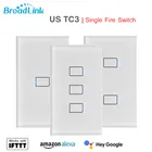 Пульт дистанционного светильник BroadLink TC3, сенсорный выключатель, США, 1, 2, 3, голосовой помощник Alexa, Google Home