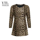 Женская Туника Yitonglian, зимняя, стильная, леопардовая, Золотая цепочка, размера плюс, повседневная, для вечерние, H407