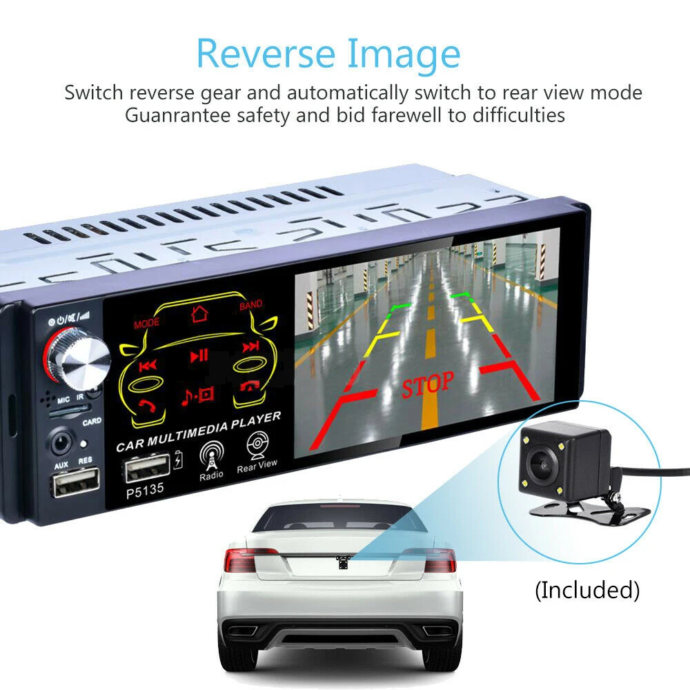 Автомагнитола P5135 стерео система с поддержкой Bluetooth сенсорным экраном 4 1 дюйма