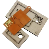 diy leather craft card holder snap wallet key ring bag die cutting knife mould hand punch tool pattern