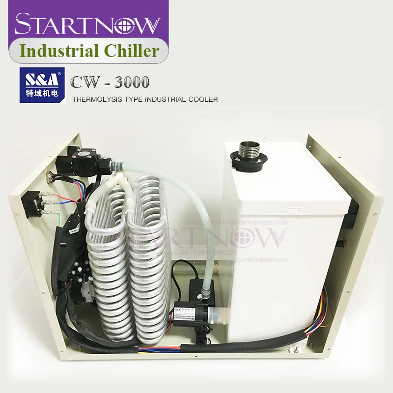 S& A Промышленный охладитель CW-3000 DG 110V CW3000 AG 220V кулер воды для гравировки резки 60W 80W 100W CO2 лазерная трубка