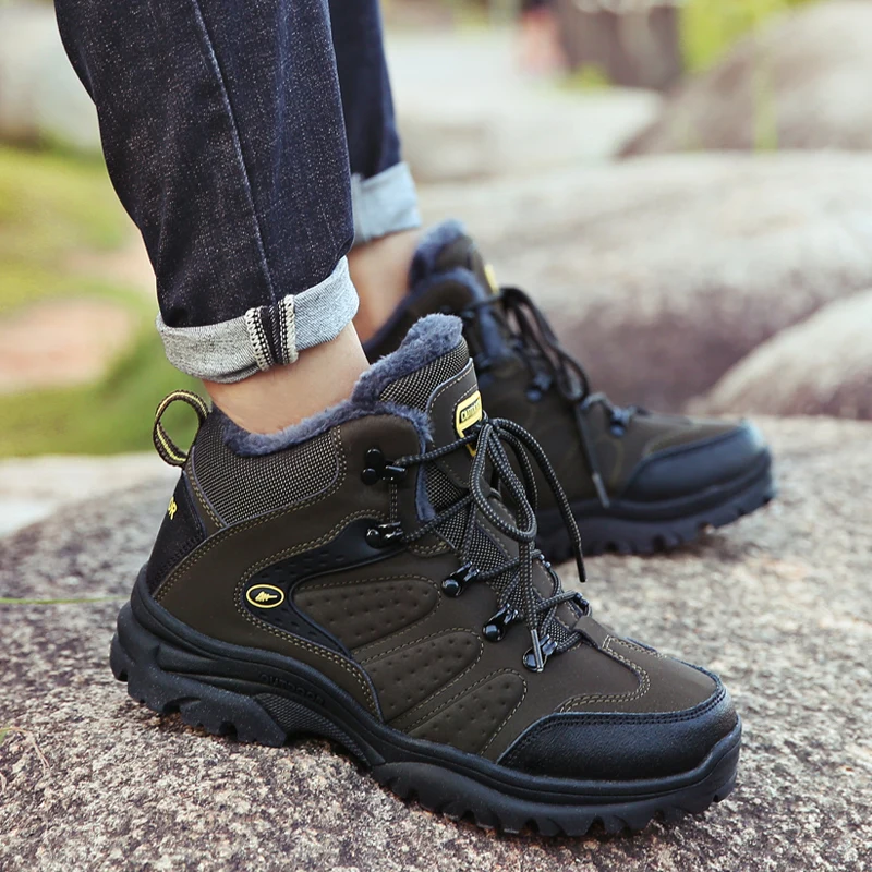 Мужские и женские походные ботинки Уличная теплая обувь для влюбленных