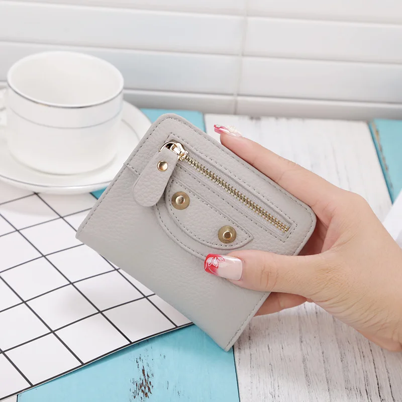 Новый корейский Для женщин кошельки короткий складной сумочка маленькая свежая