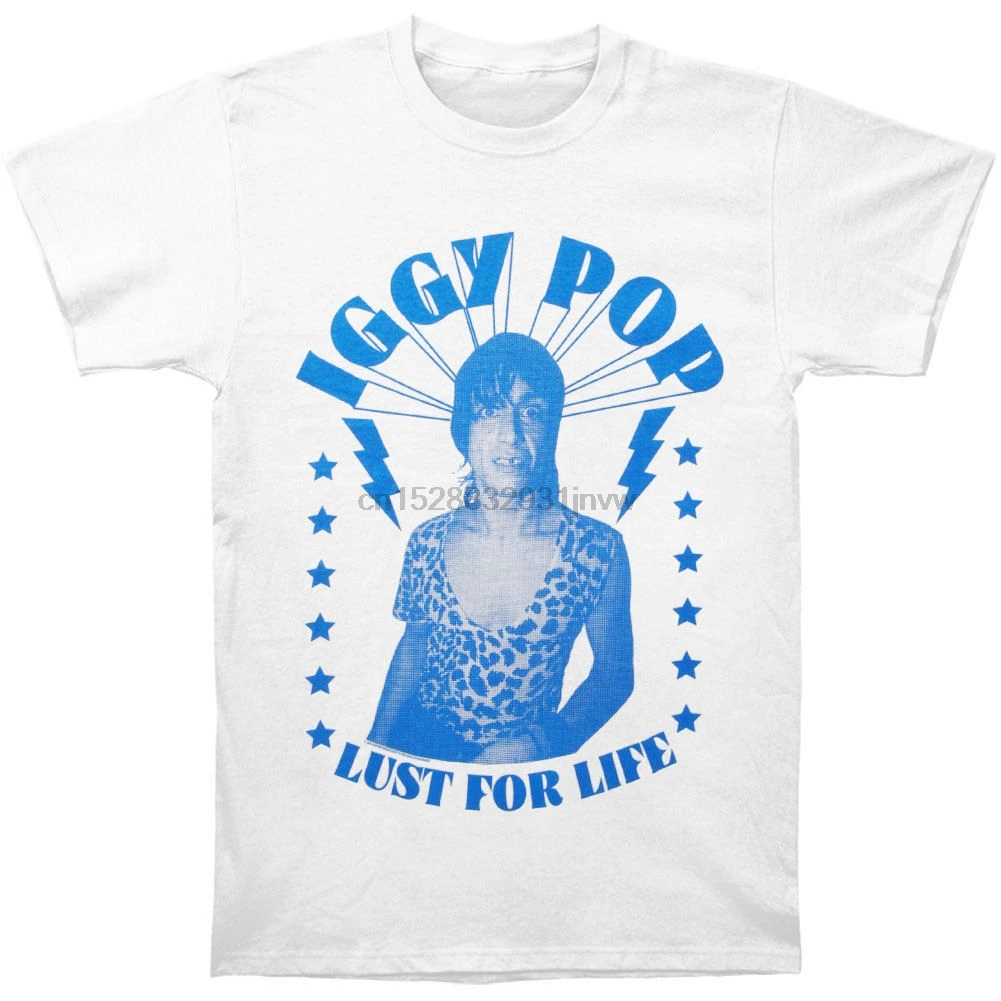 Мужская облегающая футболка Iggy Pop Белая Летняя модная футболка|Мужские футболки|