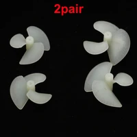 2pair nylon white propeller shaft connect hole 2mm dia 3642mm 2 blade paddle forward reverse props for rc model boat parts