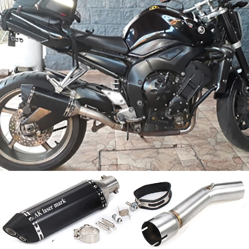 

FZ1N motorcycle Muffler exhaust System AK Escape moto Middle Link Pipe slip on For Yamaha YZF FZ1 Fazer FZ1s FZ1000 2006-2015