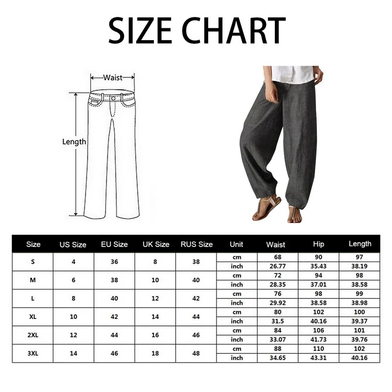 

Laamei Vintage Cotton Linen Pants Women's Autumn Trousers Casual Elastic Waist Loose Pantalon Female Wide Leg Pants Oversized