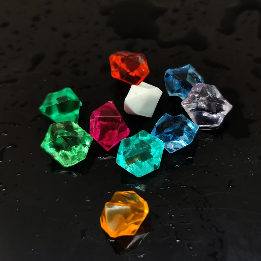 100 шт 1 5 см Акриловые Хрустальные кубики льда камни бусины ваза для наполнения