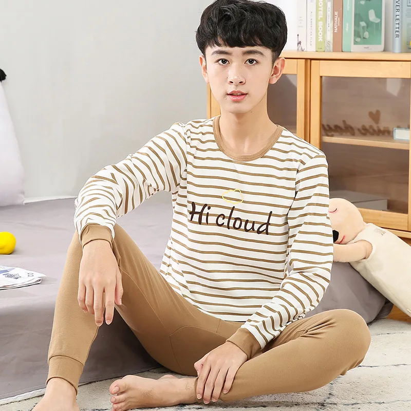 

Teens Boys Sleepwear Homewear Winter Pyjamas Kids Clothes Set Cotton Pajamas Suit For Girls Nightwear 9-19Years Teenager Pijamas