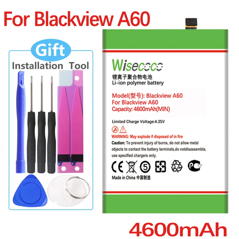 

Аккумулятор WISECOCO для телефона Blackview A60 в наличии, высокое качество