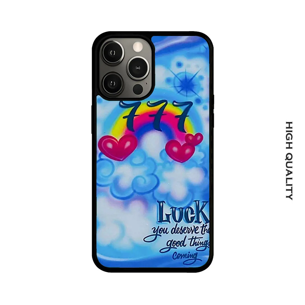 hot sell angel number 777 series pctpu phone case for iphone 7 8 plus x xs xr 11 12 13 mini pro max hard silicone cover fundas free global shipping