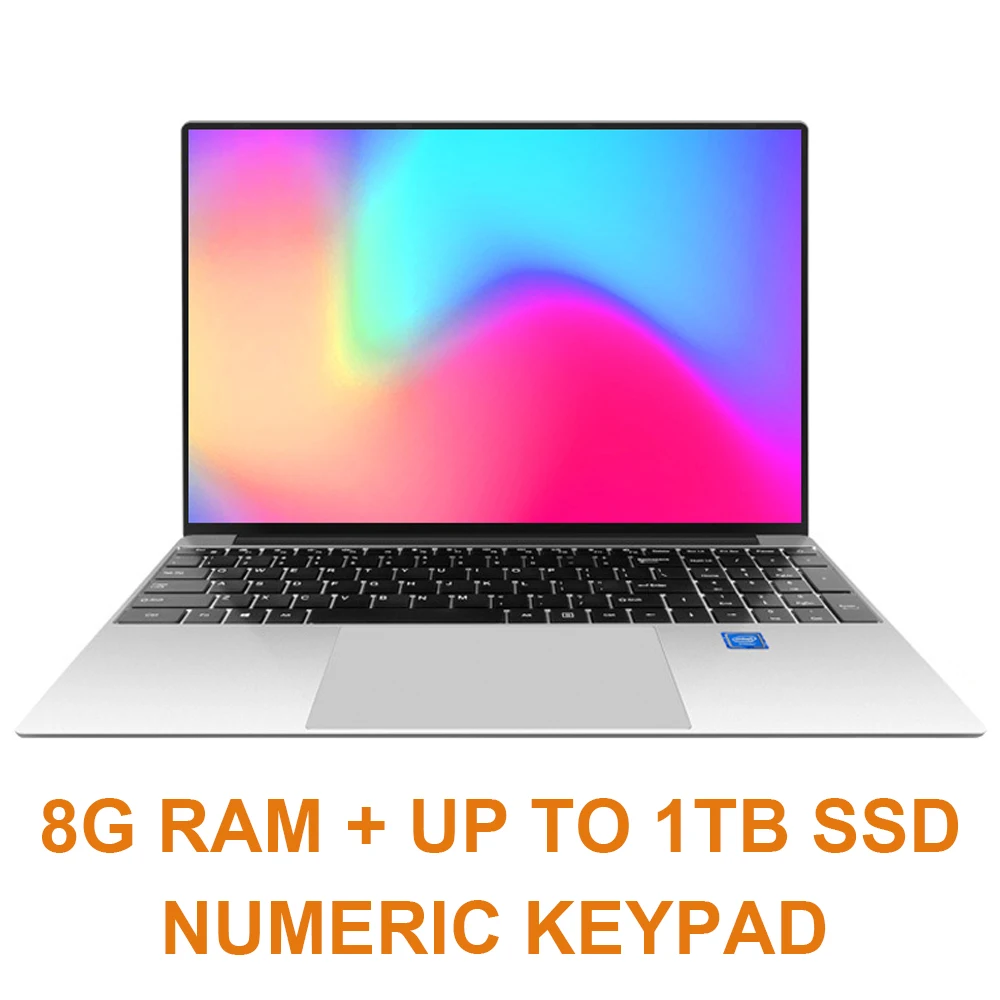 15,6 inch 8G Оперативная память 64/128/256/512/1 ТБ SSD ноутбук с цифровая клавиатура Тетрадь компьютер Intel J3160 QUAD CORE Win 10 OS ультрабук