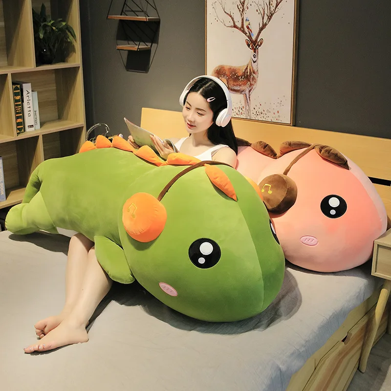 80/100/120CM Cartoon Long Pillow Big Dinosaur Plush Toy Cute Doll Soft Kawaii Kid Home Decoration Christmas Gift | Игрушки и хобби
