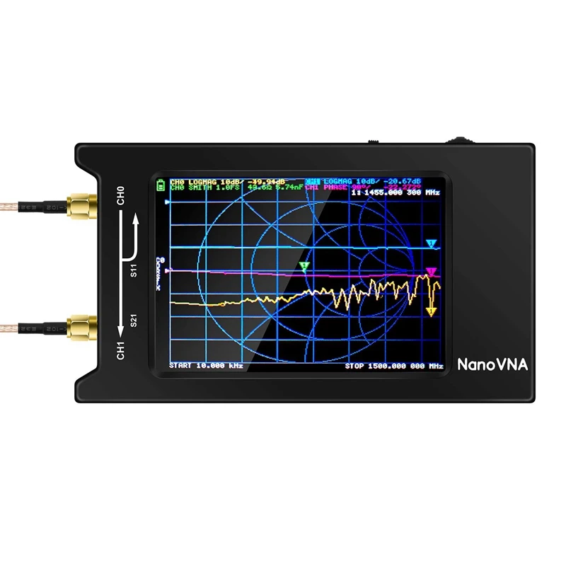 

HFES New NanoVNA-H4 4 Inch LCD Display 50KHz-1.5GHz VNA HF VHF UHF UV Vector Network Analyzer Antenna Analyzer
